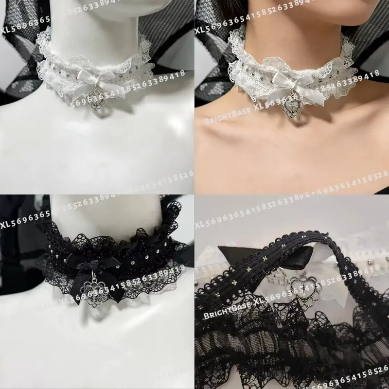 Magnetic Clasp Cosplay - Gargantilha Gótica de Renda Preta com